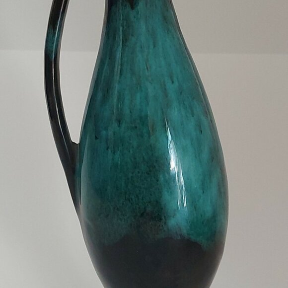 EVANGELINE POTTERY DRIP GLAZE 12-1/2" EWER Pitcher Vase / Canada Excellent Con - Picture 7 of 10